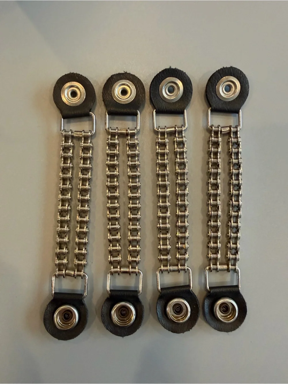 Buffalo Nickel Leather Vest Extender(4 Set) Motorcycle Biker Chain
